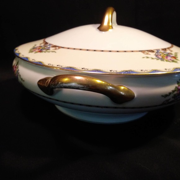 Antique Replacement China 1920s Noritake Round Covered Vegetable Bowl in Mariana - Picture 7 of 15
